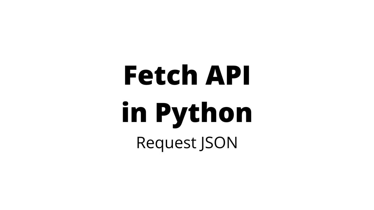 API call in Python