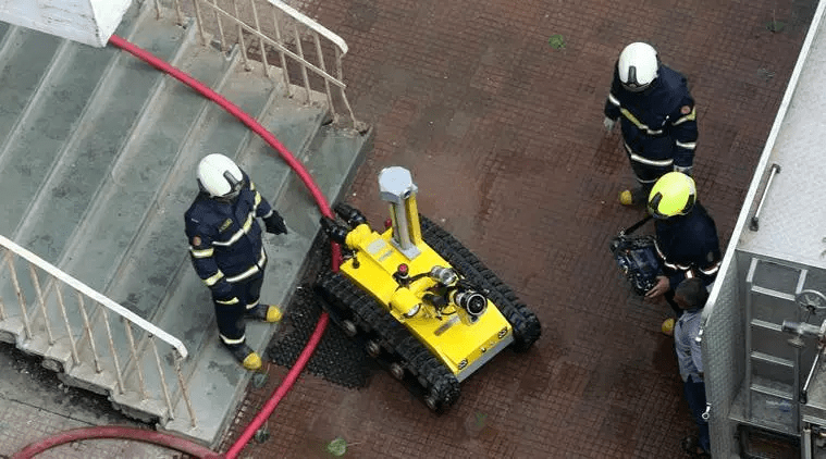 Fire Fighting Robot First Service At Mumbai MTNL Fire Outbreak
