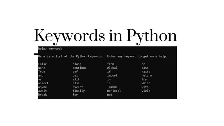 Keywords in Python