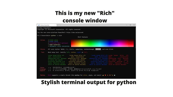 Add Color and Style to your python terminal output.
