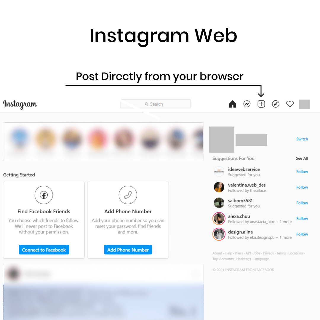 Upload Instagram Post directly from your  PC web browser [Instagram Web Update]
